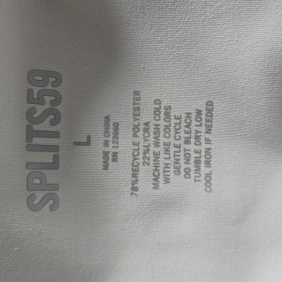 Splits59 Bianca High Waist Recycled Techflex Leggings Cream With Stripes Size L - Picture 8 of 8